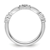 14k White Gold Stackable Expressions White Topaz and Diamond Ring
